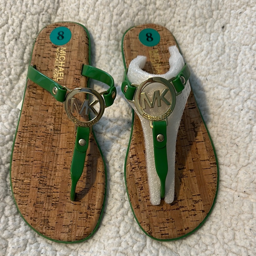 Michael Kors Green Sandals new with tags perfect for st Patrick’s day !